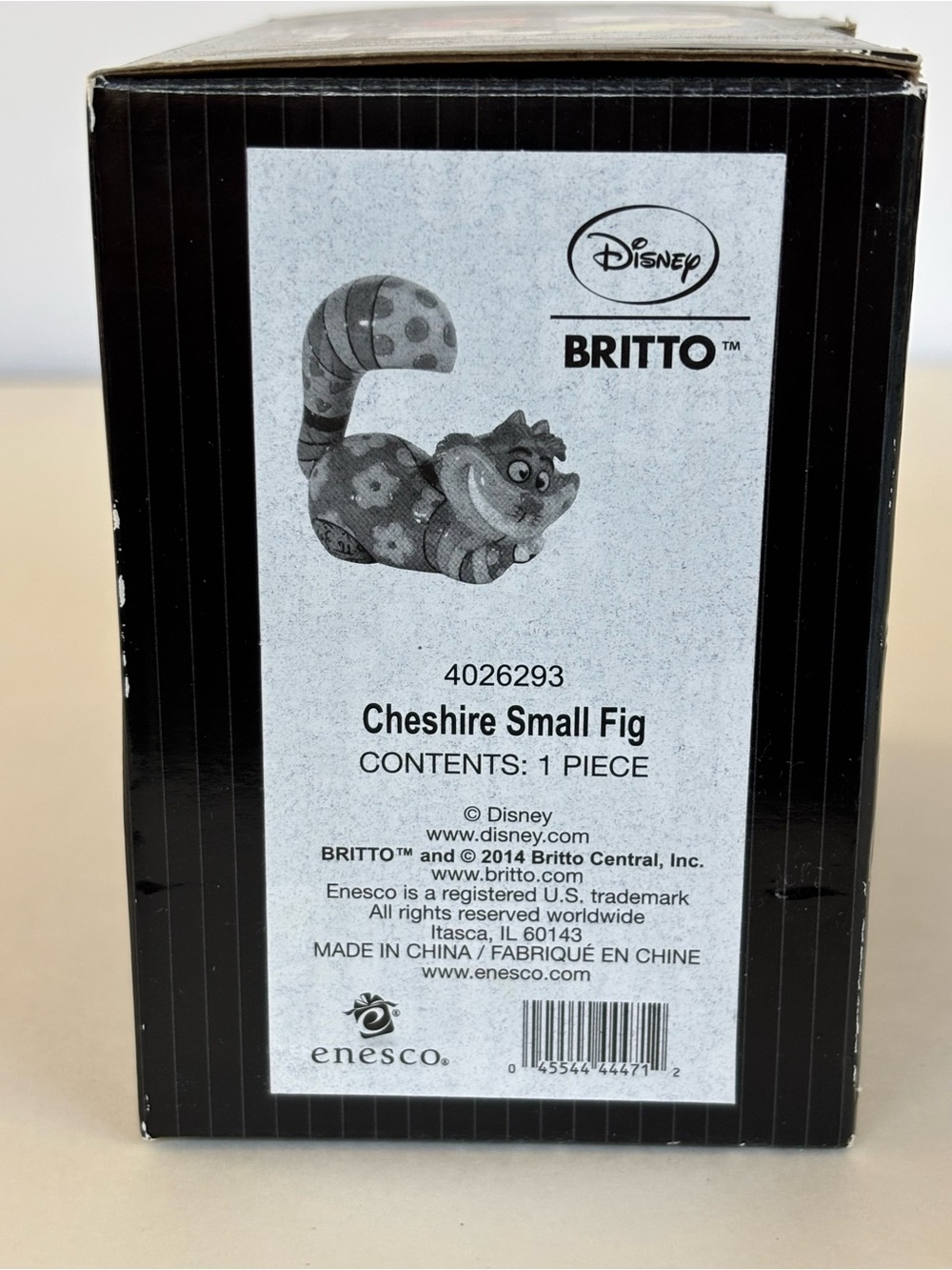 Disney Britto Cheshire Cat Small Figurine Alice in Wonderland Enesco 4026293 NIB - Picture 2 of 7